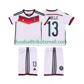Fußballtrikots Deutschland MULLER 13 2014 Retro Kinder Kurzarm Heimtrikotsatz kaufen